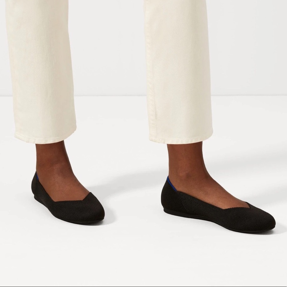 Rothy’s Rounded Toe Black Flats “The Flat”